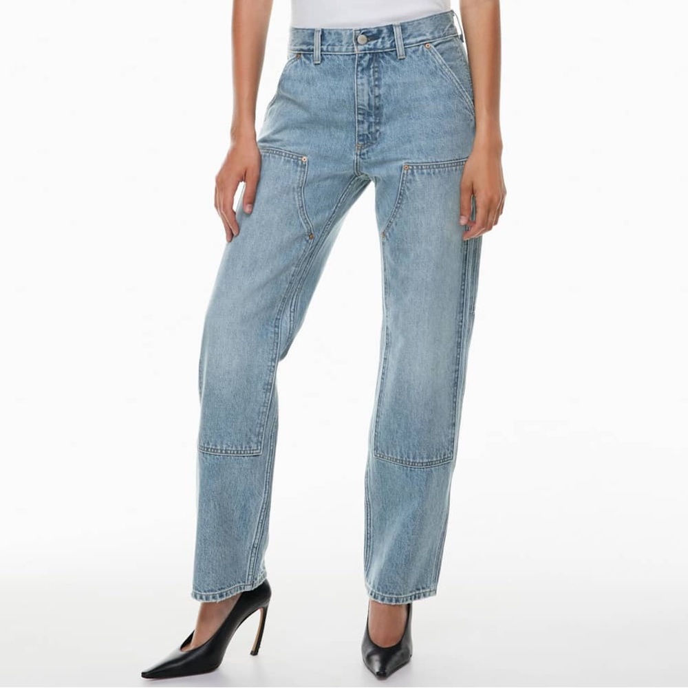 Organic Cotton Light Wash DENIM FORUM The Lou Low Rise 90’s Carpenter Jean Y2K
